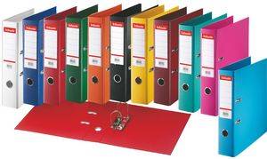 Esselte Plastik-Ordner Standard, DIN A4, 50 mm, türkis Einband innen und außen mit PP-Folie kaschiert, mit