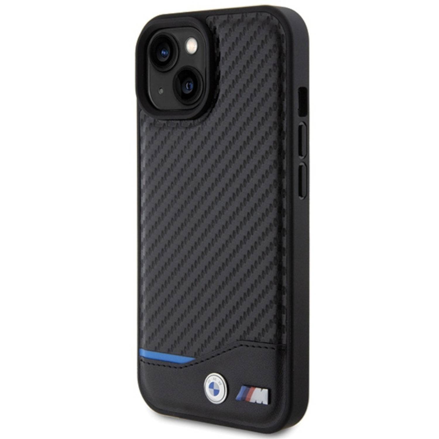 BMW Apple iPhone 15 Schutzhülle Case Cover Hülle Carbon Schwarz