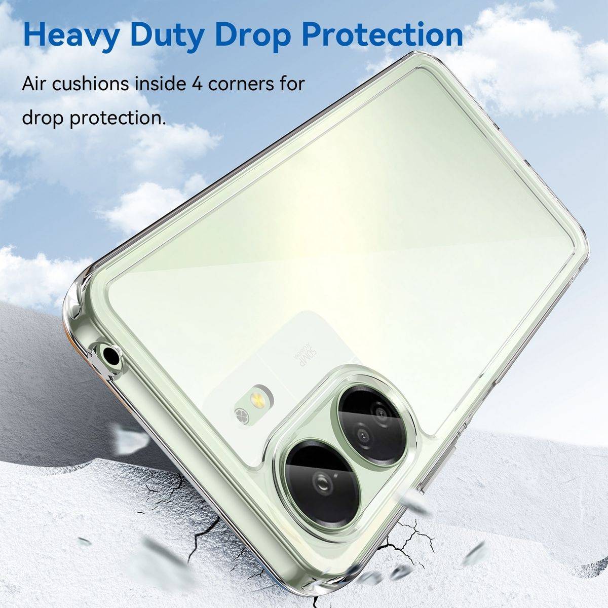 Für Xiaomi Redmi 13C TPU Schutz Handy Hülle Case Cover Transparent