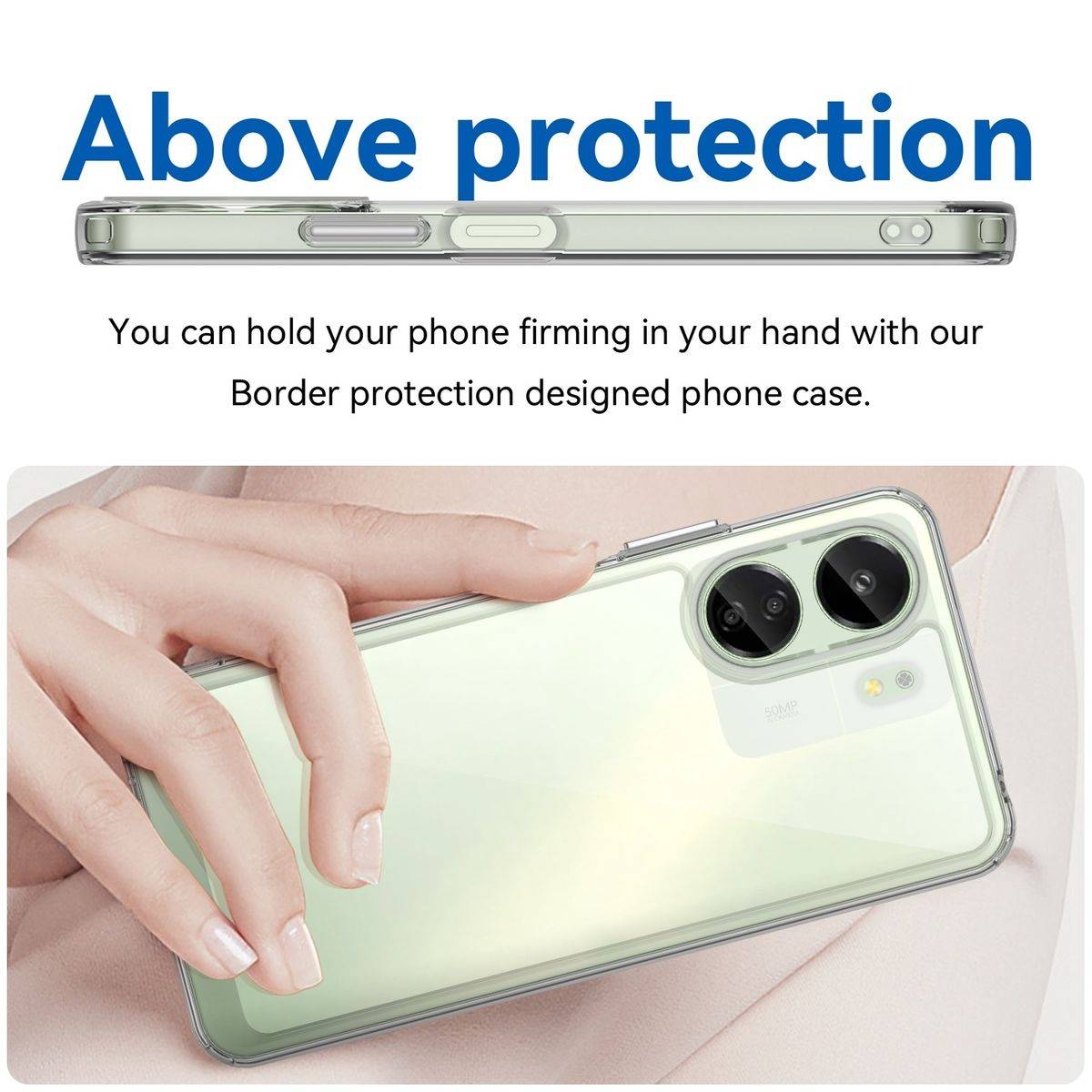 Für Xiaomi Redmi 13C TPU Schutz Handy Hülle Case Cover Transparent