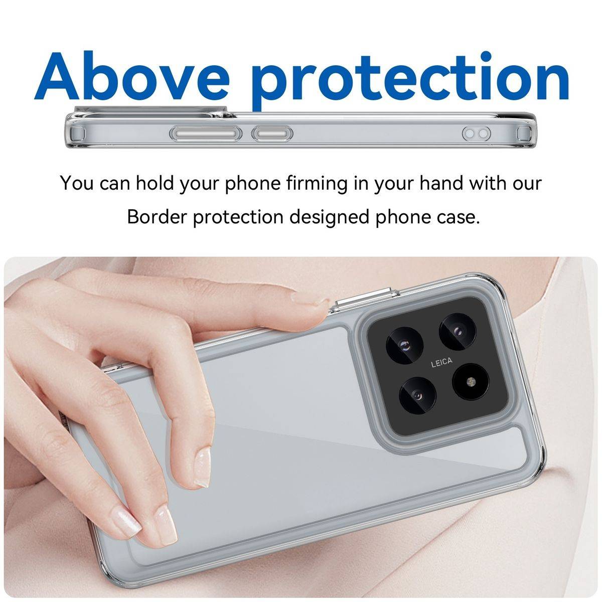 Für Xiaomi 14 Pro TPU Acryl Schutz Handy Hülle Case Cover Transparent