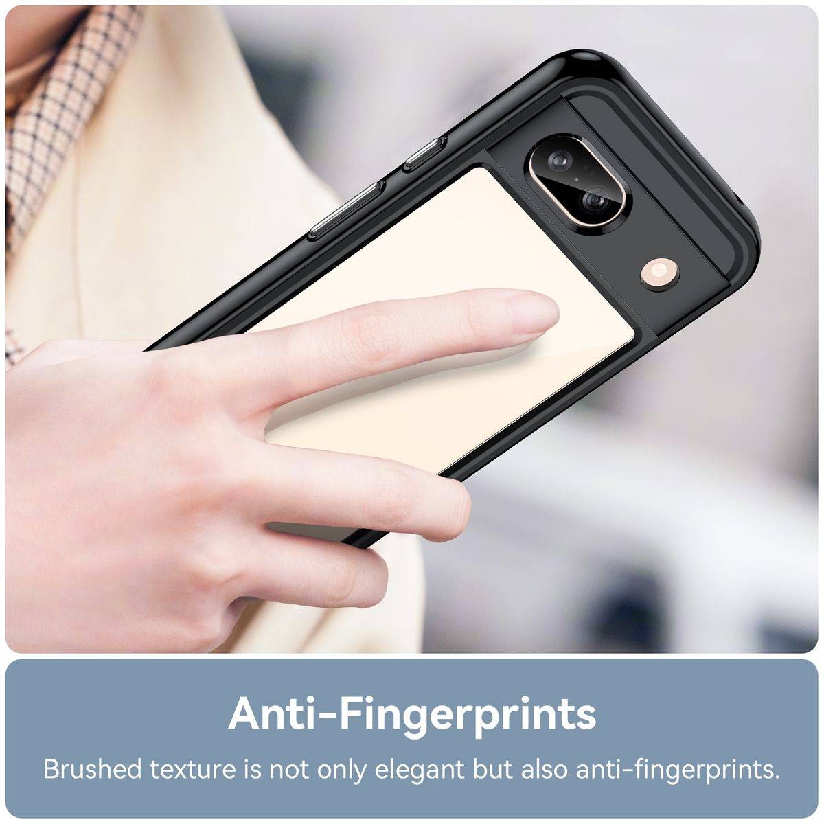 Für Google Pixel 8a TPU Acryl Schutz Handy Hülle Case Cover Schwarz