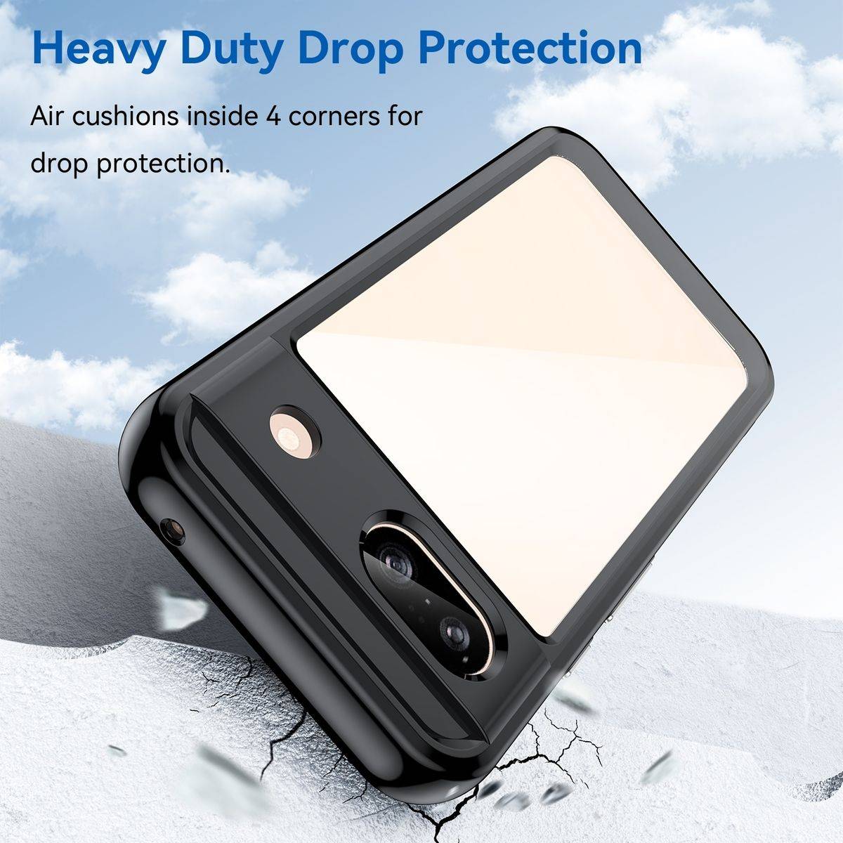 Für Google Pixel 8a TPU Acryl Schutz Handy Hülle Case Cover Schwarz