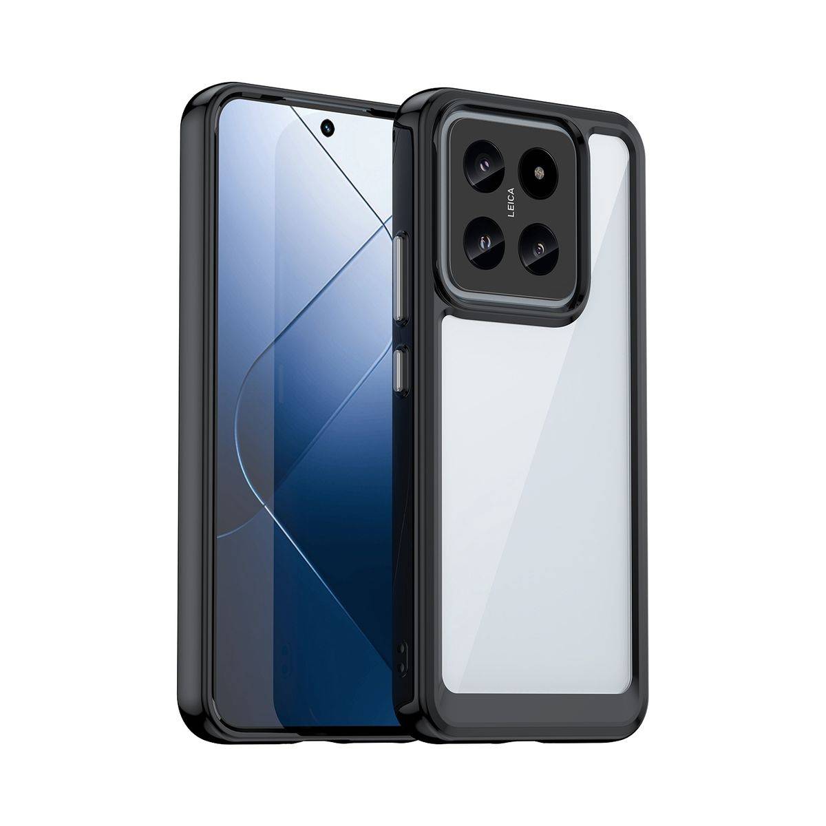 Für Xiaomi 14 Pro TPU / Acryl Schutz Handy Hülle Case Cover Schwarz