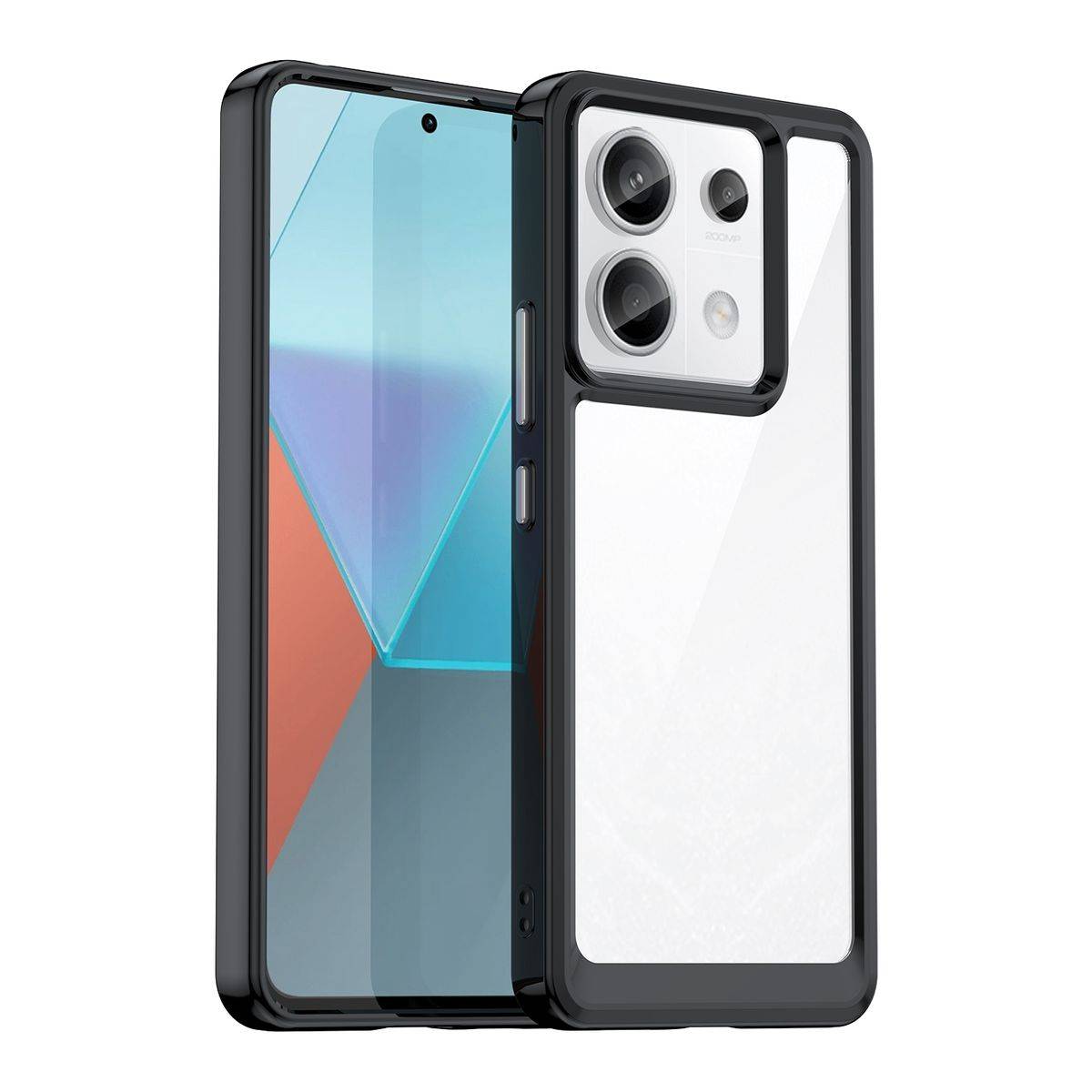 Für Xiaomi Redmi Note 13 Pro / Poco X6 TPU Acryl Handy Hülle Schwarz