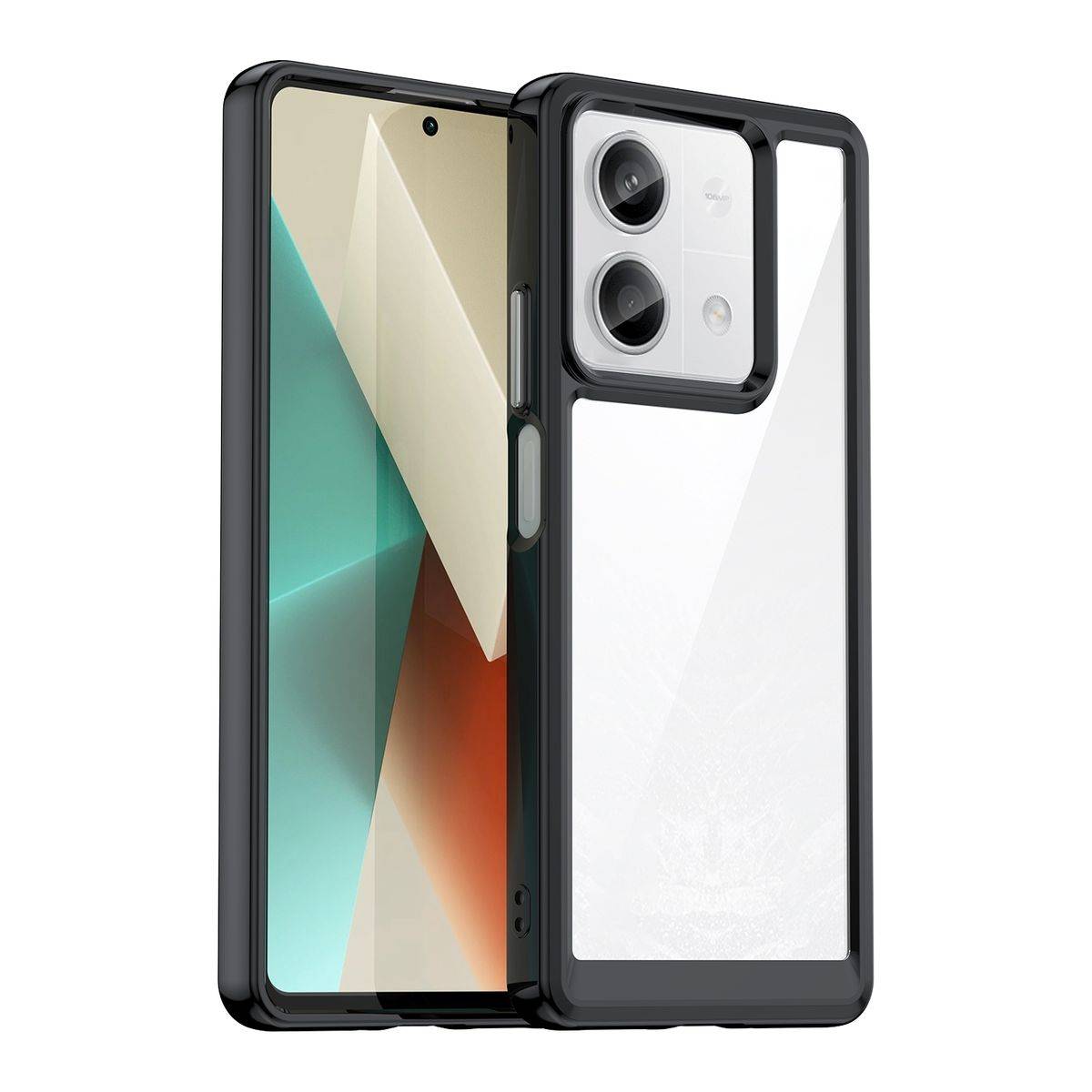 Für Xiaomi Redmi Note 13 TPU / Acryl Handy Hülle Case Cover Schwarz