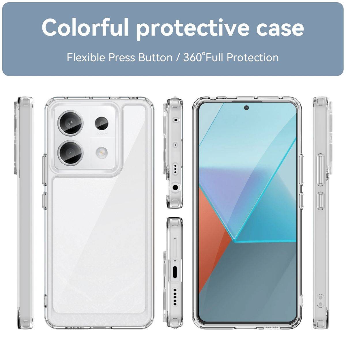 Für Xiaomi Redmi Note 13 Pro / Poco X6 TPU Acryl Schutz Handy Hülle