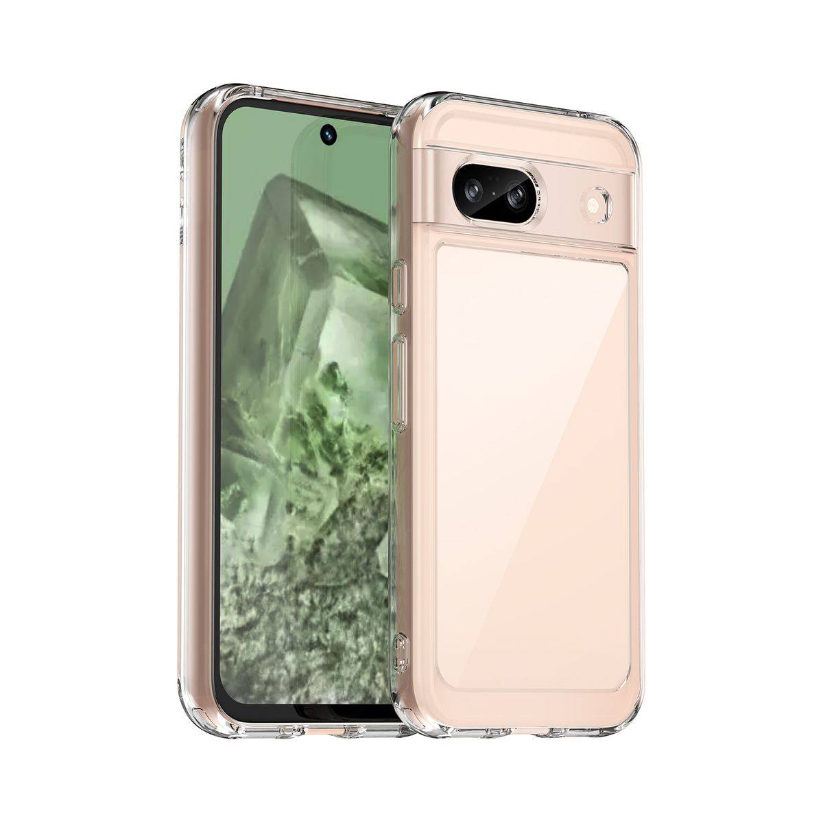 Für Google Pixel 8a TPU / Acryl Schutz Handy Hülle Case Transparent