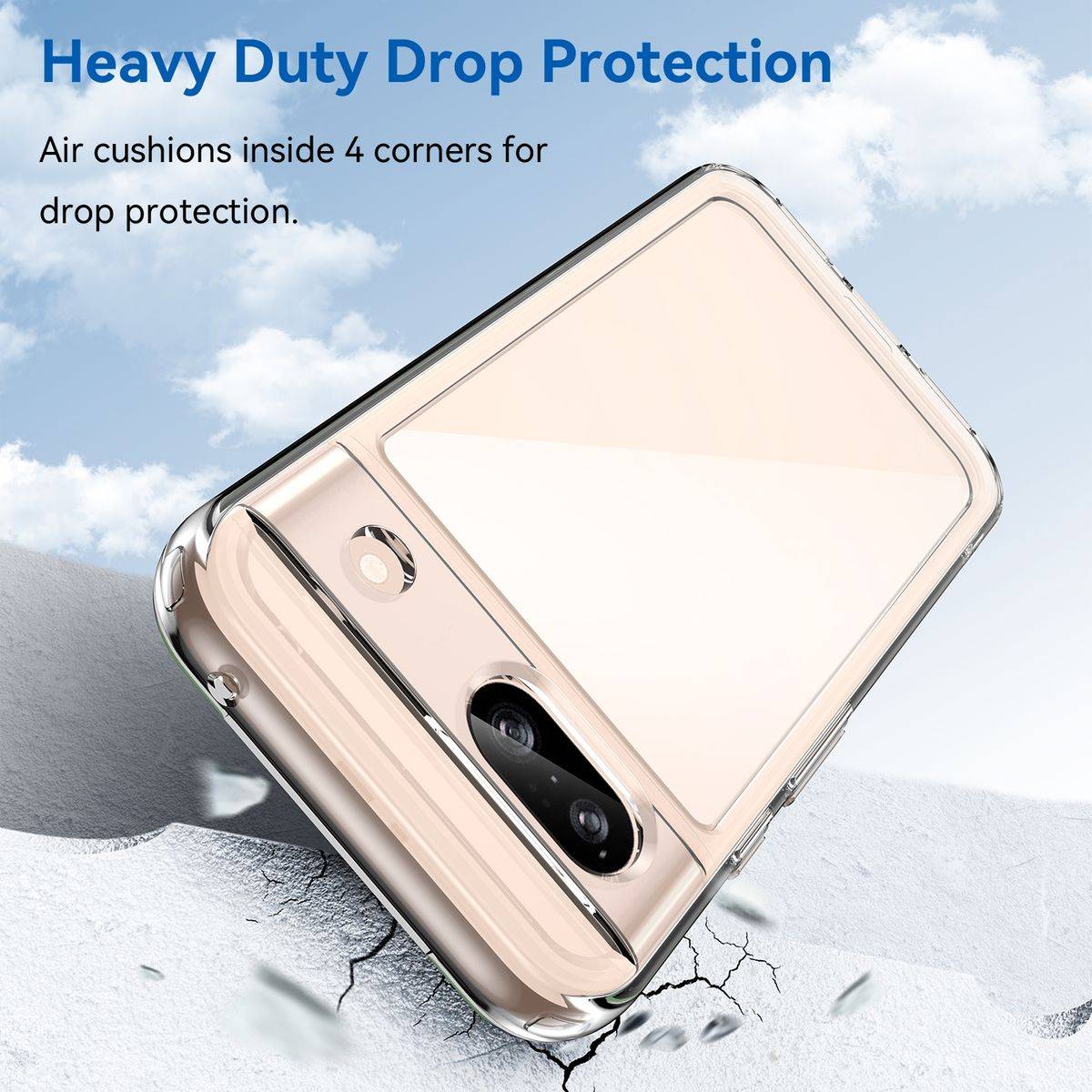 Für Google Pixel 8a TPU / Acryl Schutz Handy Hülle Case Transparent