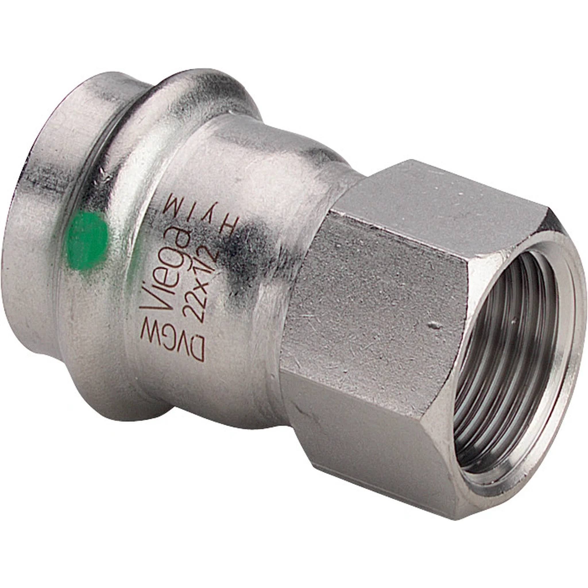 Metallrohrverbindungsstück mit Gewindemuffe, gekennzeichnet mit 