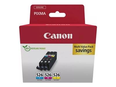 CANON CLI-526 Ink Cartridge C/M/Y Pack Drucken, Scannen & Verbrauchsmaterial Verbrauchsmaterialien