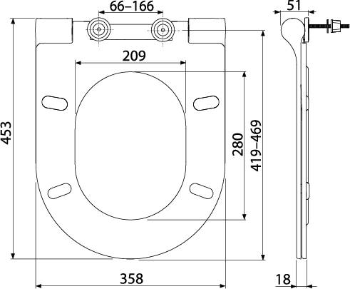 alcadrain WC-SITZ SLIM 67 SOFTCLOSE, DUROPLAST