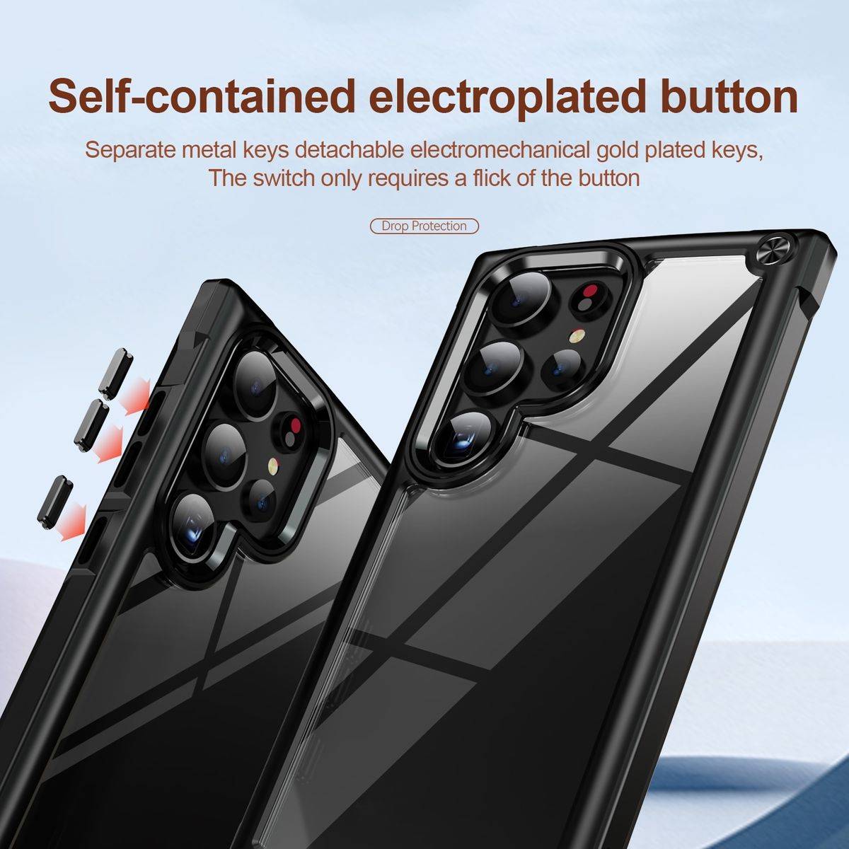Für Samsung Galaxy S24 Ultra Schock TPU / PC verstärkte Ränder Hülle