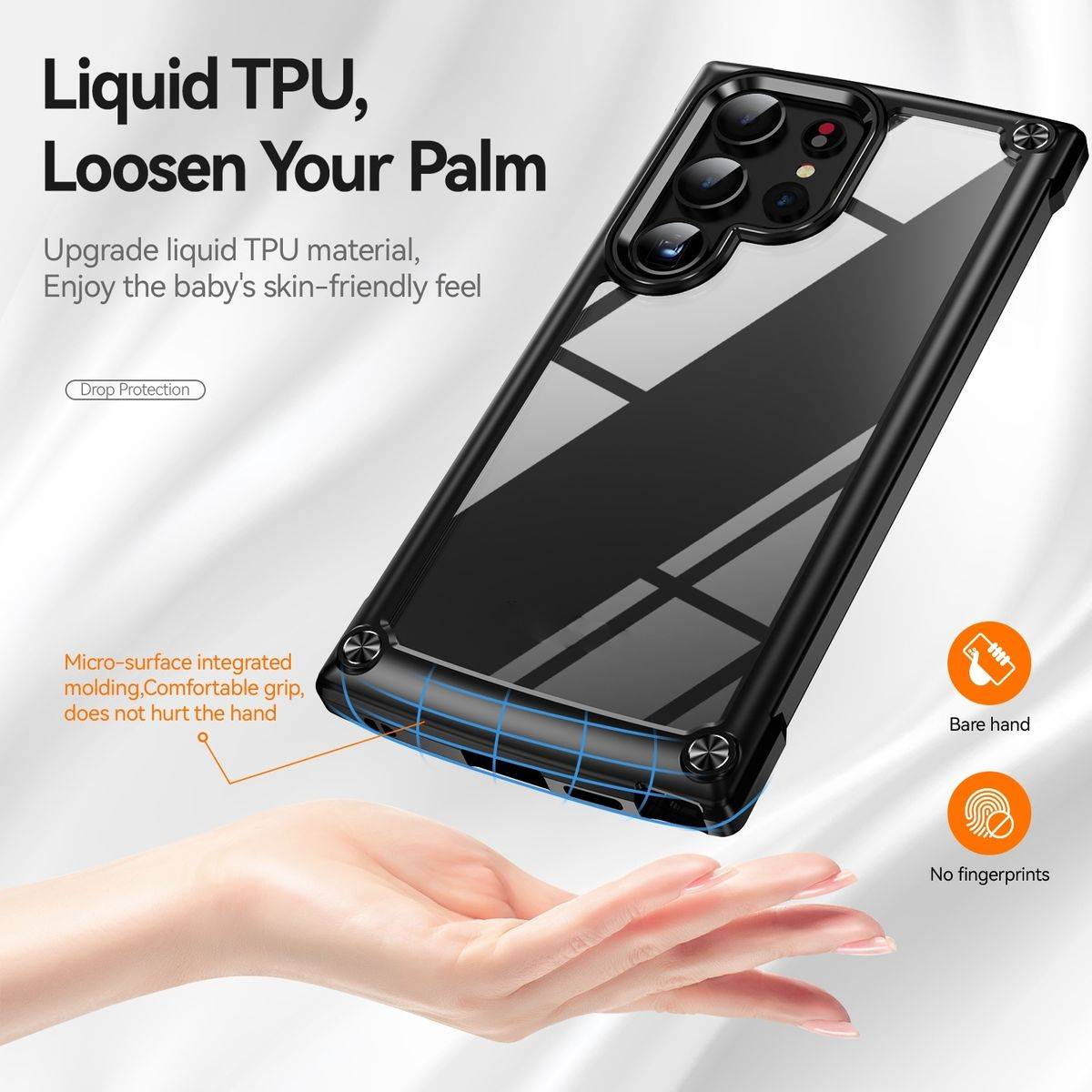 Für Samsung Galaxy S24 Ultra Schock TPU / PC verstärkte Ränder Hülle