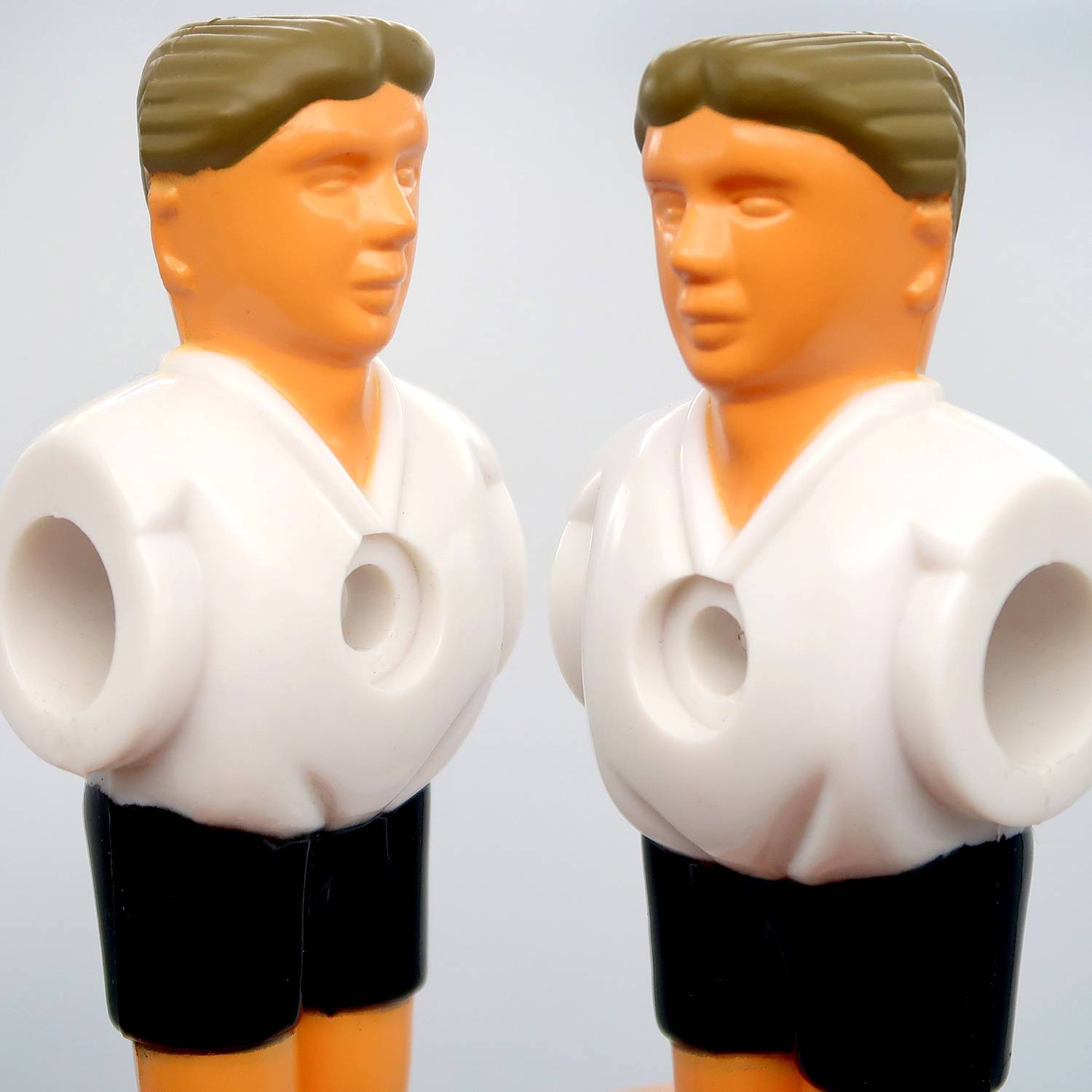 11 Tischkicker Figuren 13mm - Deutschland Weiß Schwarz - Tisch Fussball Kicker