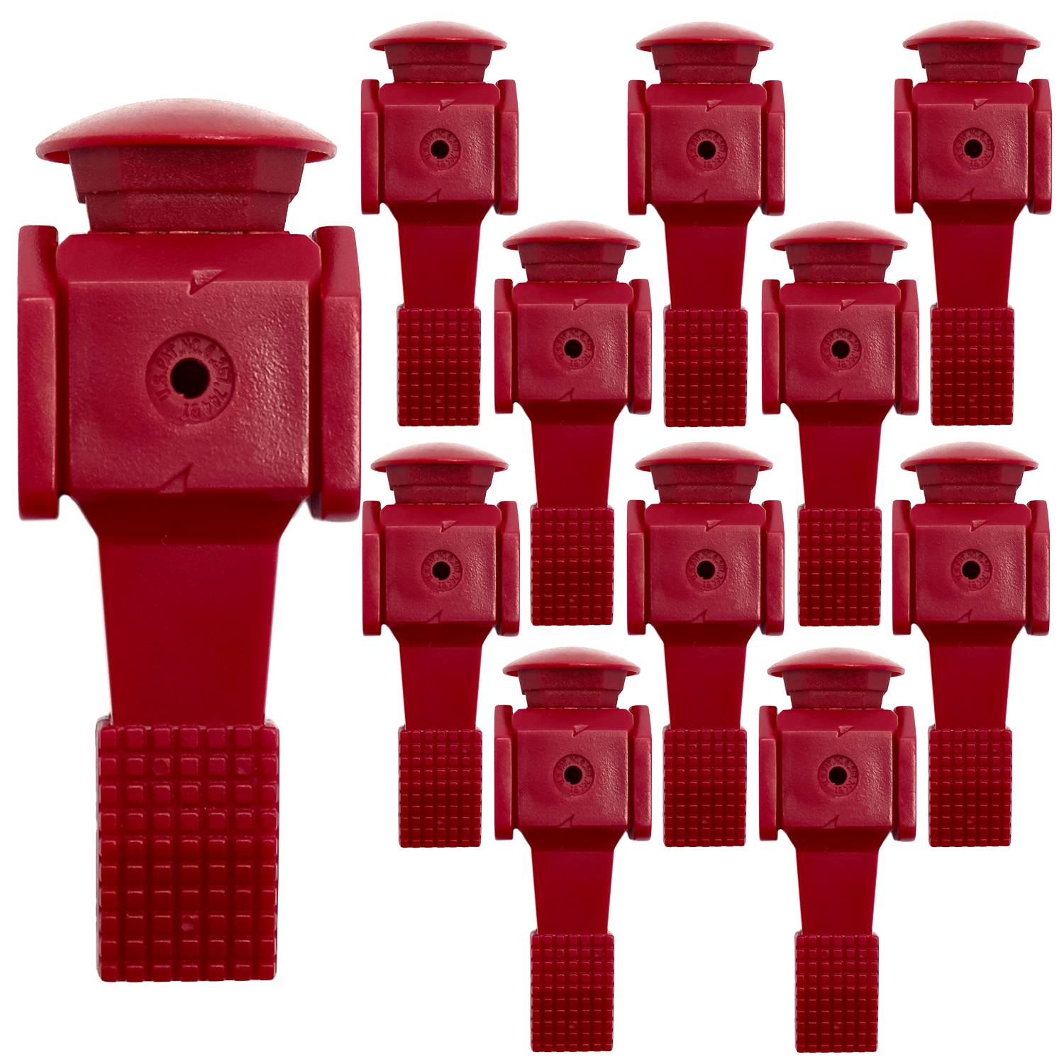 11 Outdoor Tischkicker Figuren 16mm Rot Tisch Fussball Kicker Figuren Draußen