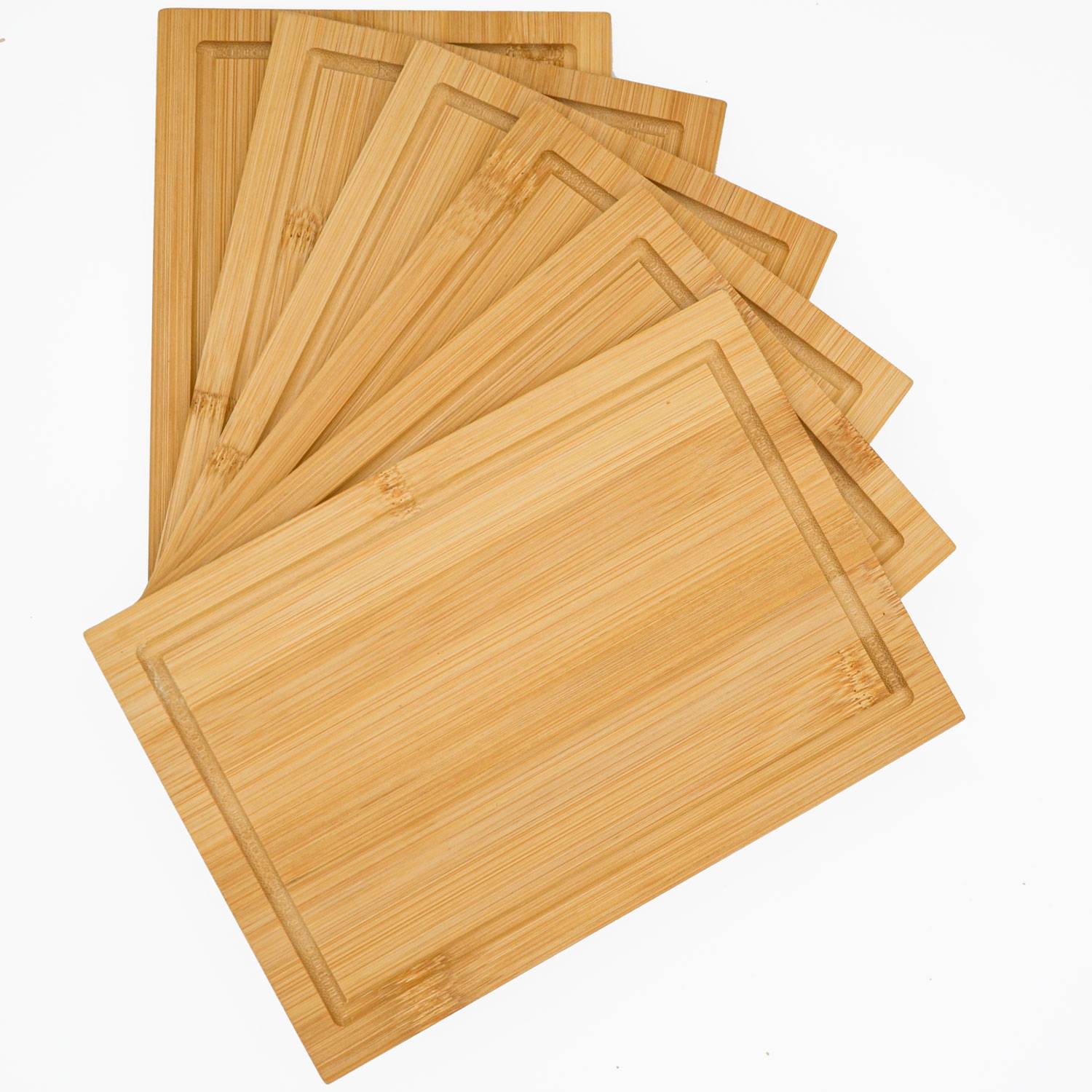 6er Set: Frühstücksbrettchen Holz 22x15 Brotzeitbretter Kleine Schneidebretter