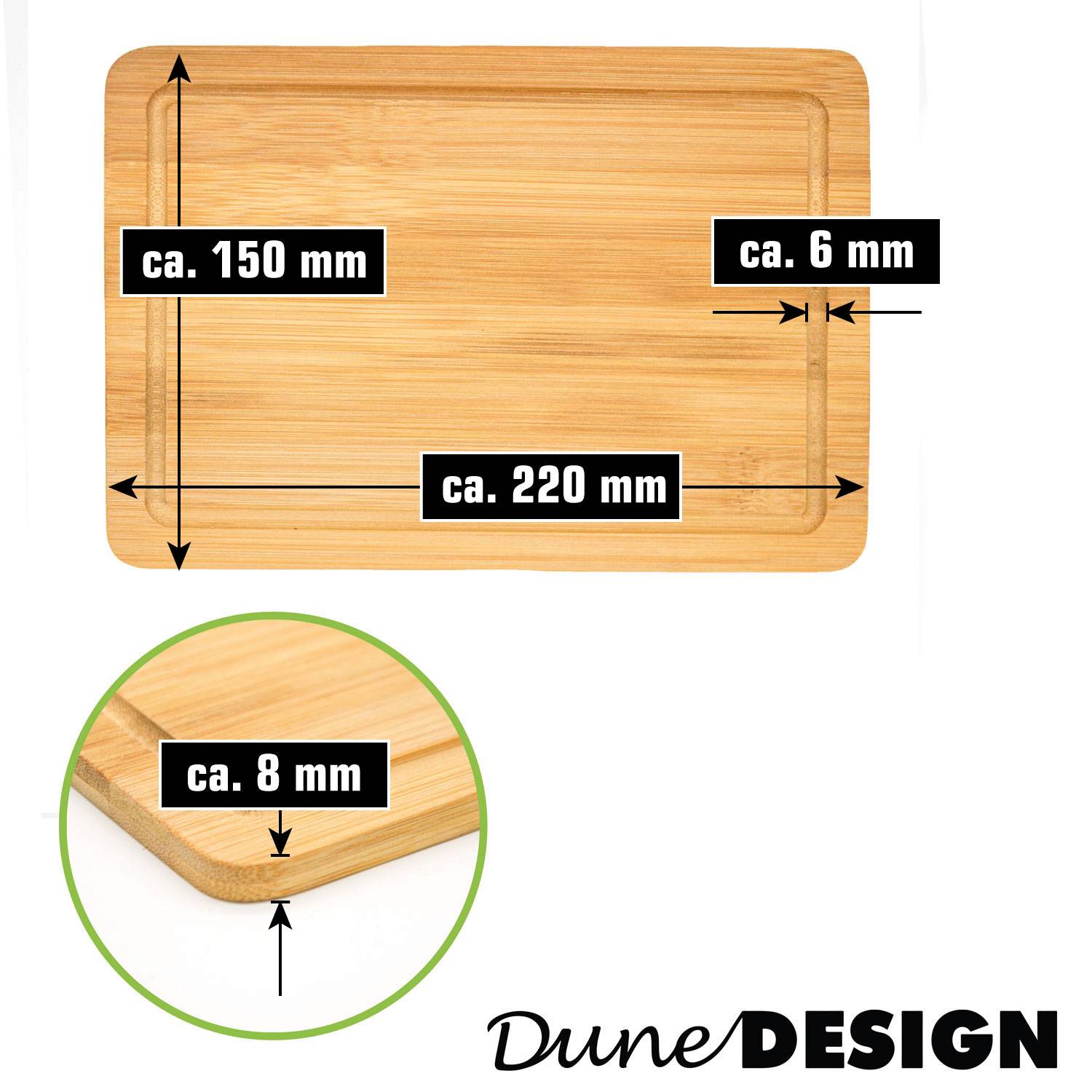 10er Set: Frühstücksbrettchen Holz 22x15 Kleine Schneidebretter Brotzeitbretter