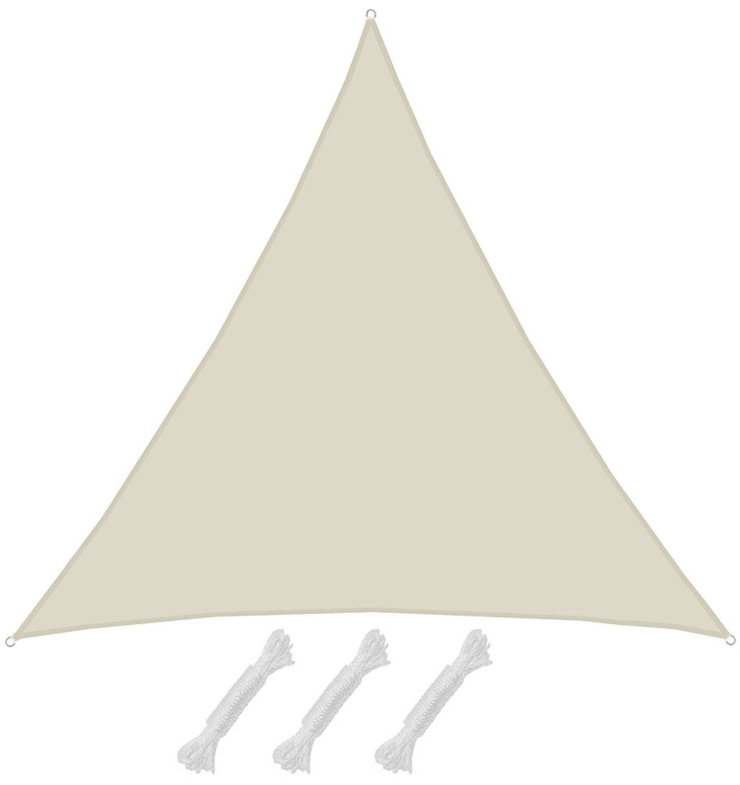 UPF50+ UV Sonnensegel 5x5x5 Polyester Dreieck Wasserabweisend Garten Segel Beige