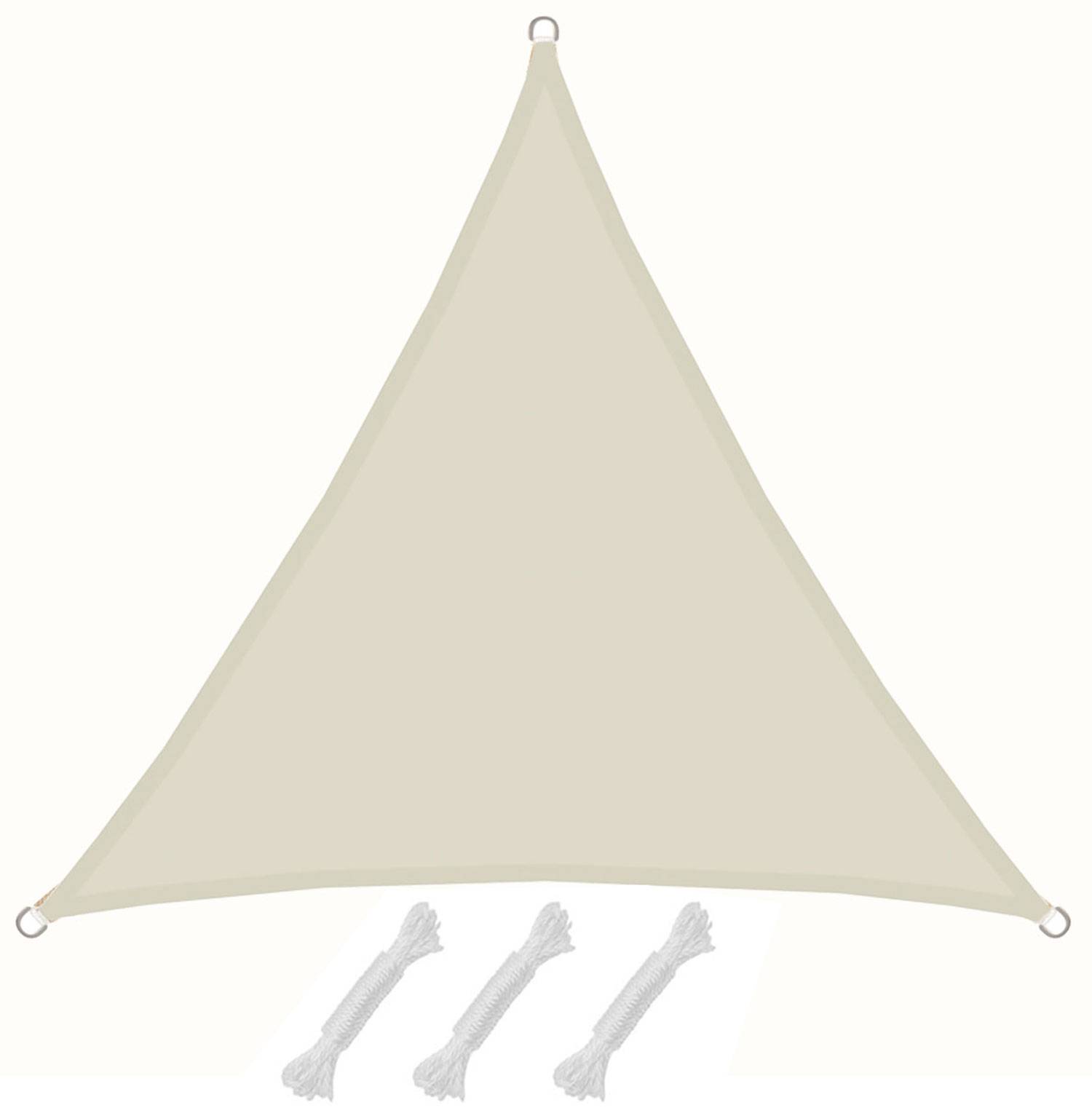 UPF50+ UV Sonnensegel 3x3x3 Polyester Dreieck Wasserabweisend Garten Segel Beige