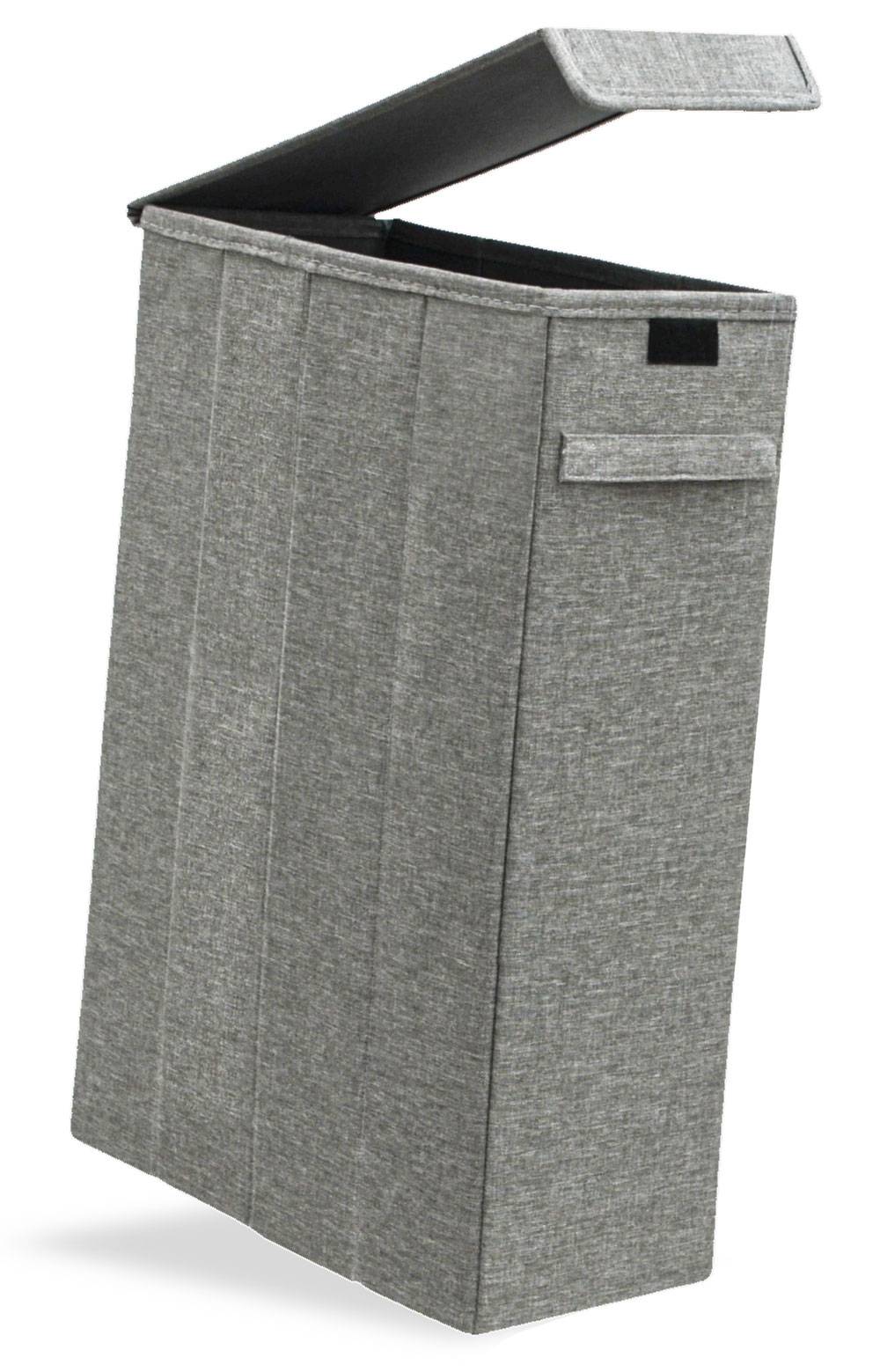 50L Wäschekorb mit Deckel - 20x40x60 Wäschesammler Schmal - Wäsche Nischenregal