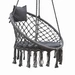 Hängesessel mit Kissen bis 120 kg - 80 cm Korbschaukel Rund Indoor Outdoor Grau Hängesessel mit Kissen bis 120 kg - 80 cm Korbschaukel Rund Indoor Outdoor Grau