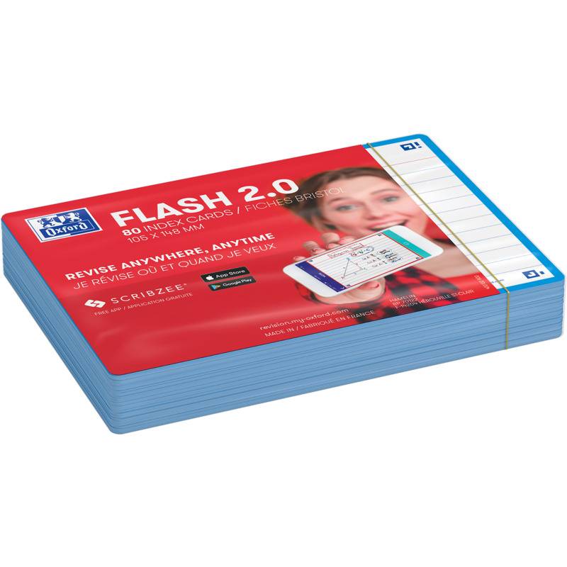 Oxford Karteikarten "Flash 2.0", 105 x 148 mm, türkis