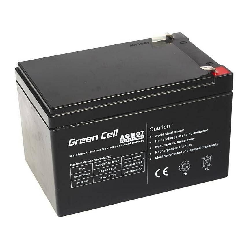 Schwarze rechteckige AGM-Bleiakkumulator-Batterie mit 