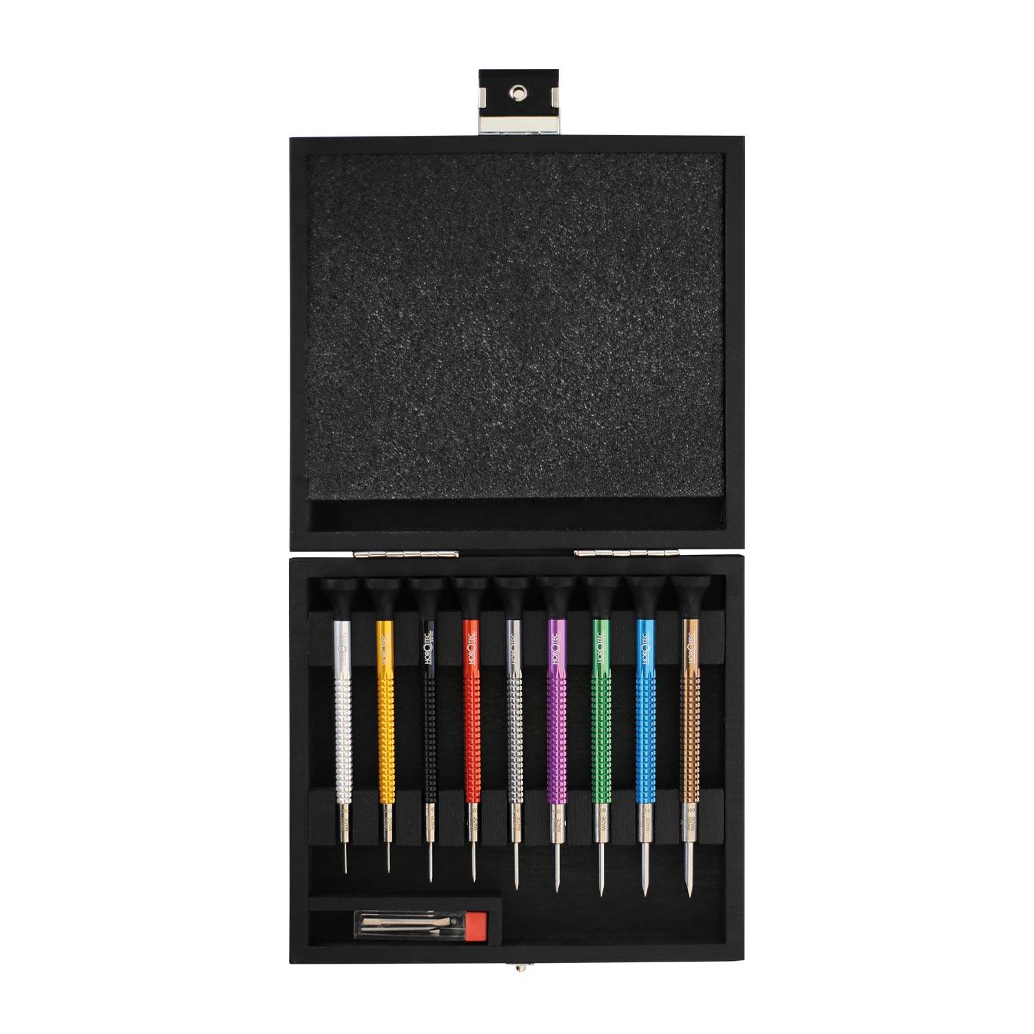 Horotec Schraubendreher-Sortiment in Holzbox Swiss Made Horotec