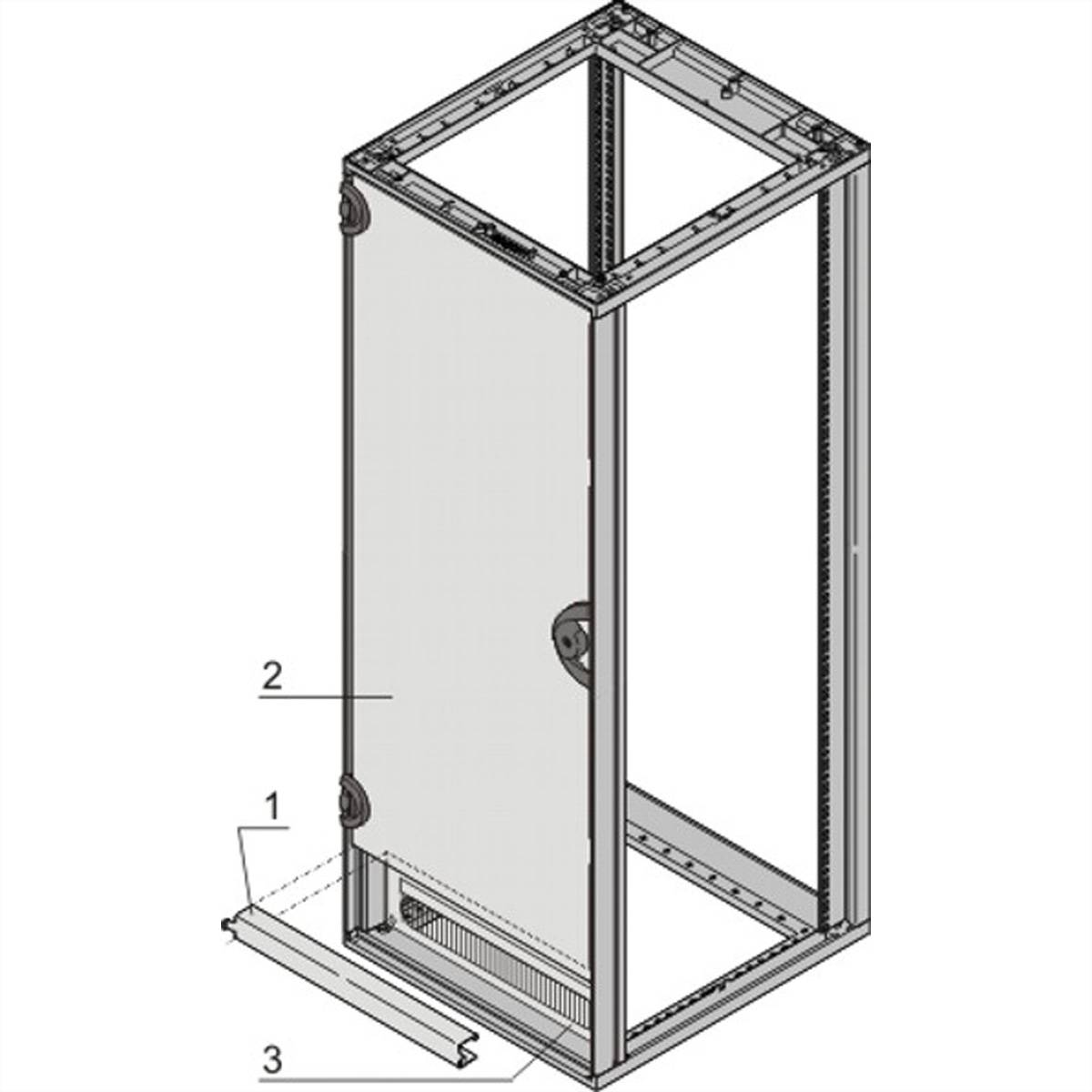 SCHROFF Türlagerwinkel für verkürzte Türen - TUERLAGERWINKEL 33MM 7021