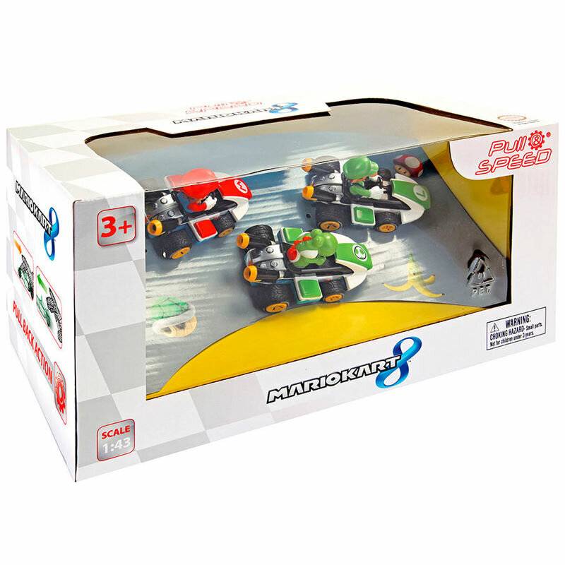 Pull Speed Mario Kart 8 Mario Luigi Yoshi Satz 3 Autos