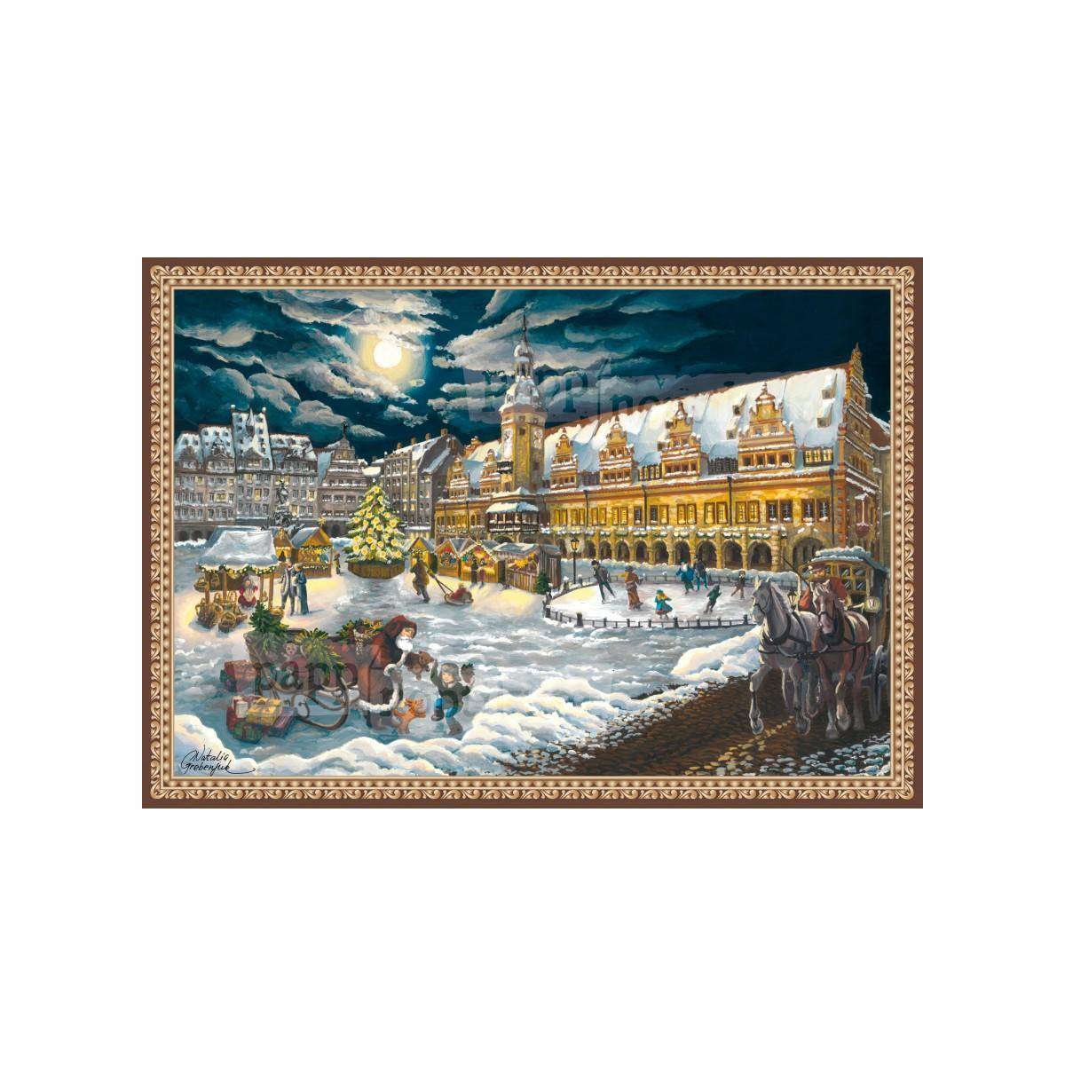 1002 - Leipzig - Altes Rathaus Markttreiben (Mini-Adventskalender)