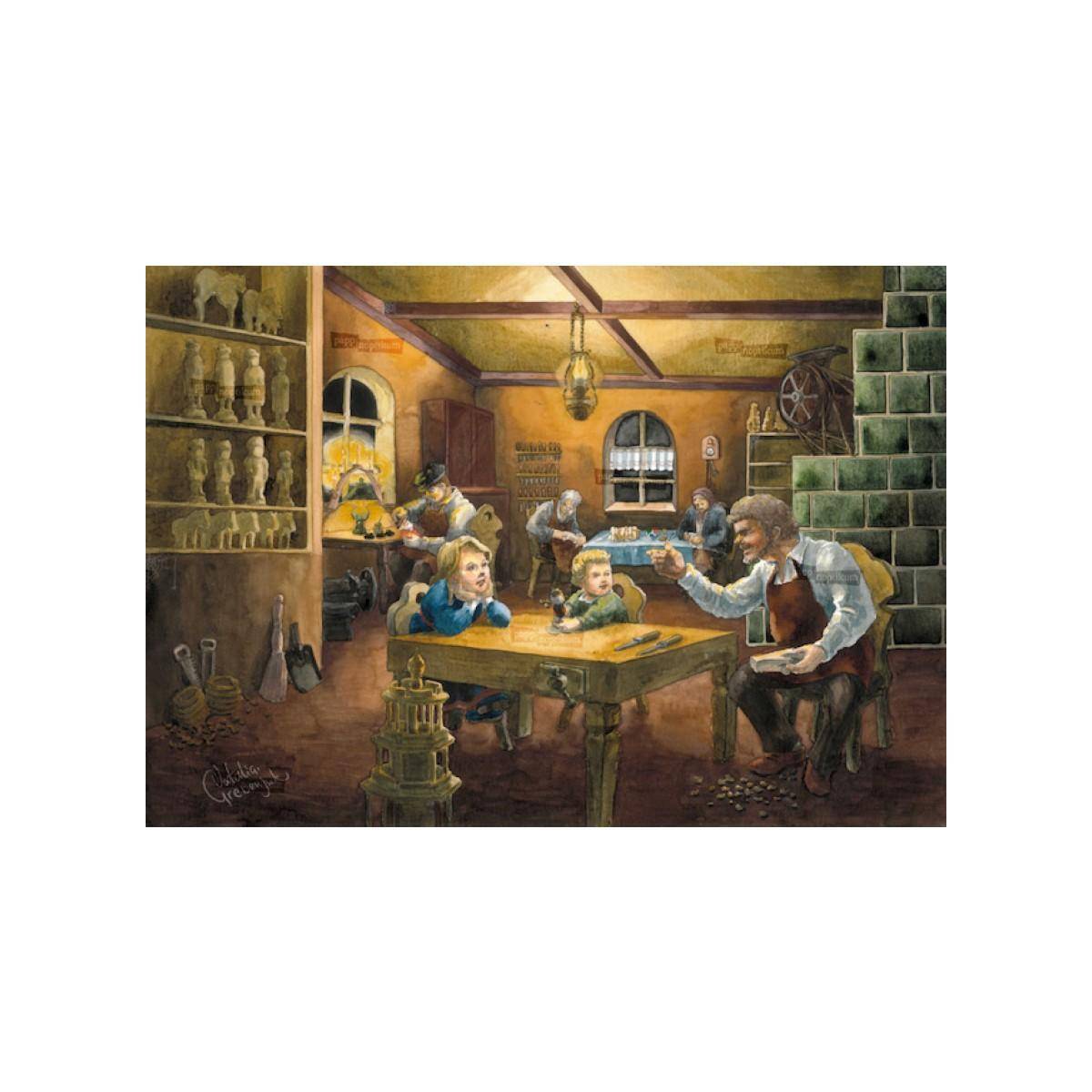 1055 - Erzgebirgische Weihnachtswerkstatt (Klappkarte)