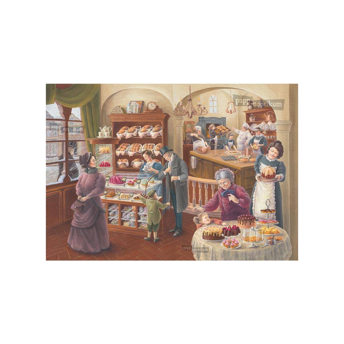 1091 - Nostalgische Weihnachtsbäckerei (Klappkarte)