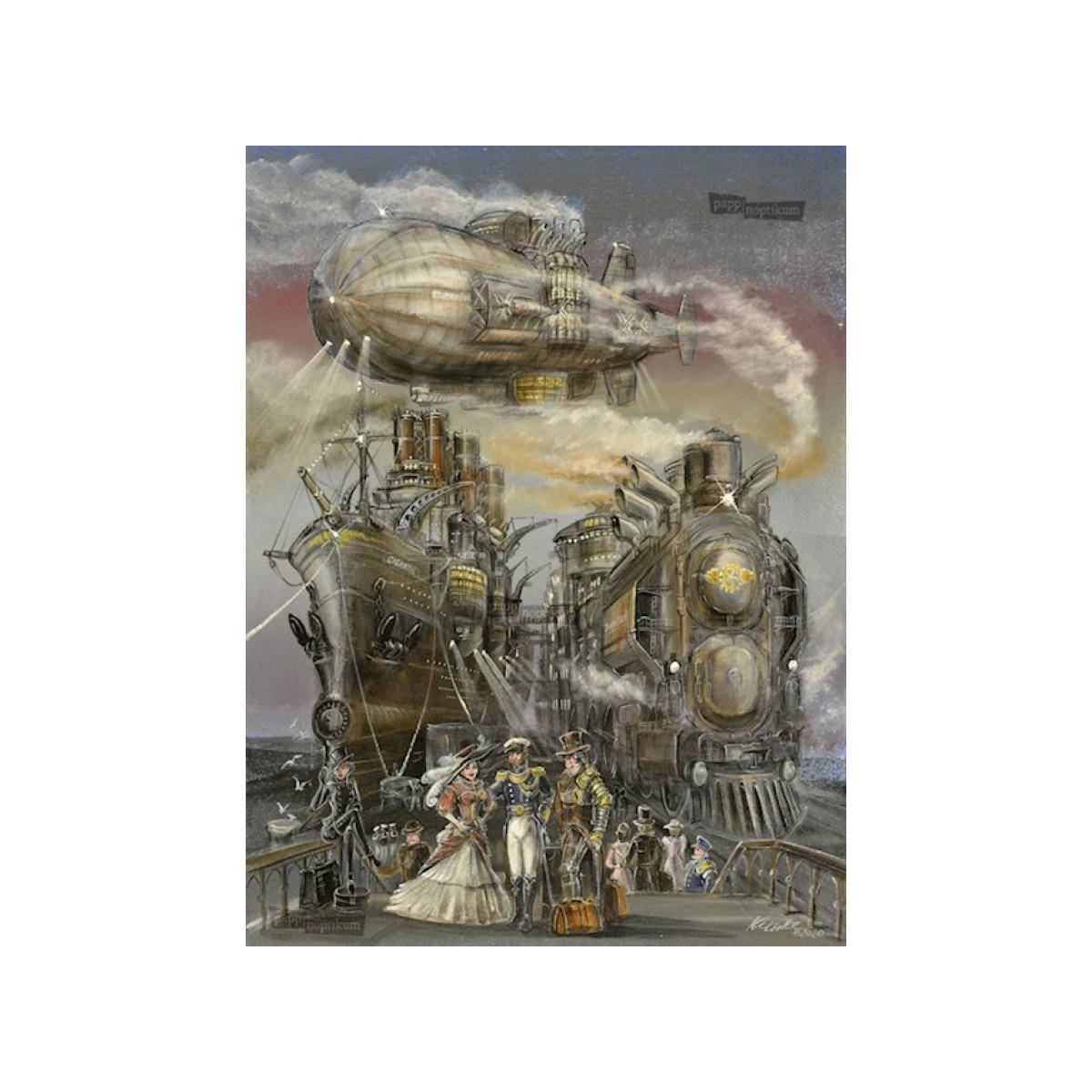 2018 - Das große Dampfrennen - Steampunk (Klappkarte)