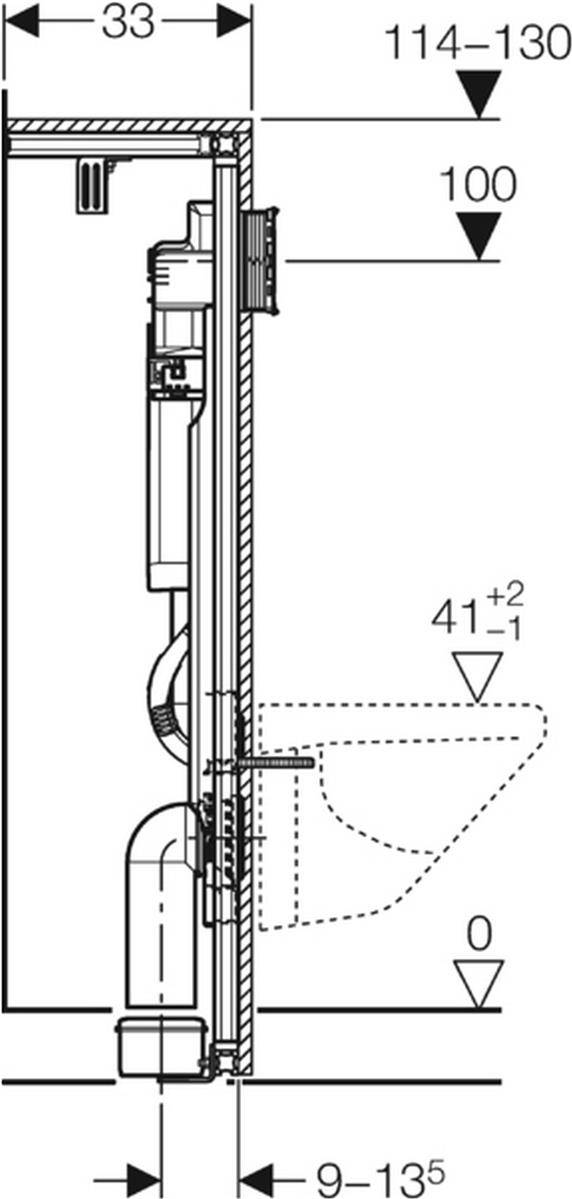 Geberit GIS WC-Eckmodul mit Sigma UP-Spülkasten, Bauhöhe 1140 mm