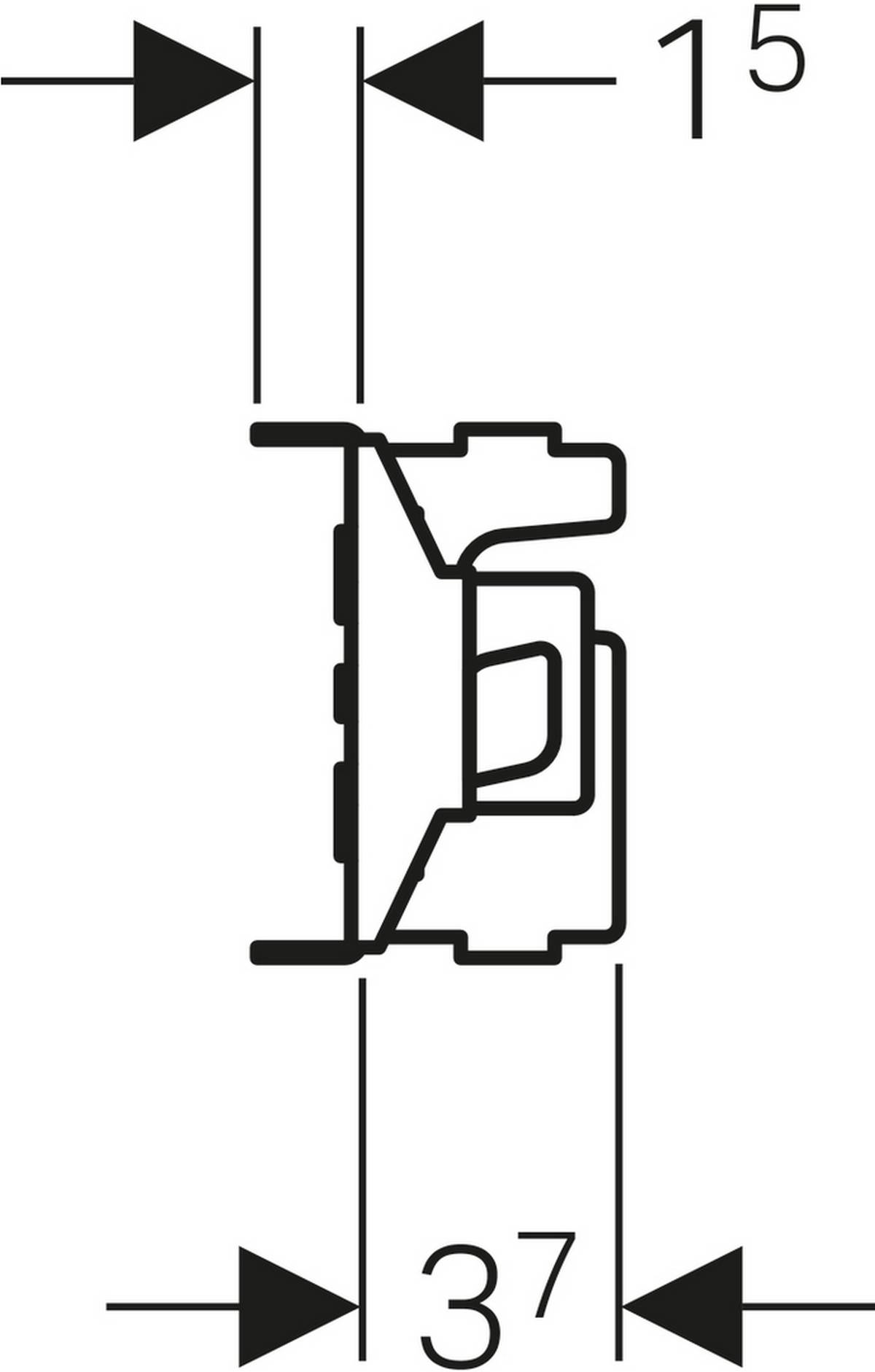 Traverse Geberit GIS pour robinet mural, avec 1 raccord d'eau