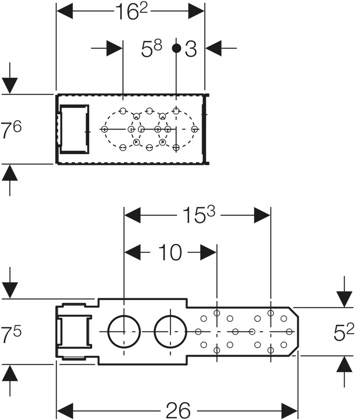 Geberit GIS Traverse für Waschmaschine und Geschirrspüler