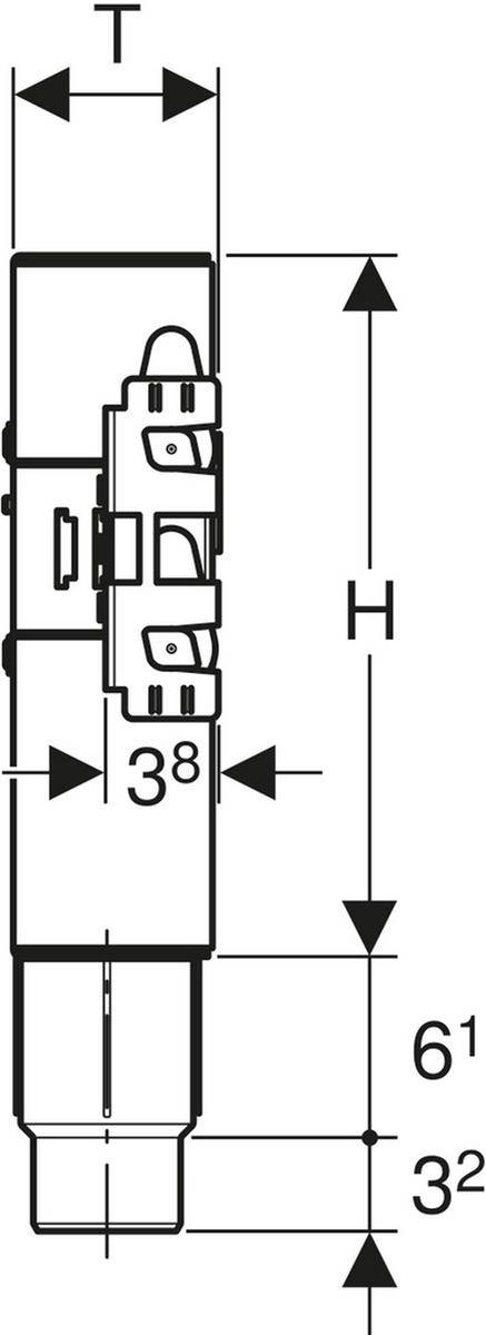 Geberit GIS Waschtisch-Set für Standarmatur, mit UP-Geruchverschluss
