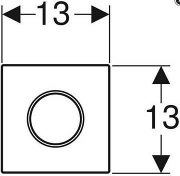 Geberit Manuelle Urinalsteuerung HyTouch Des. Sigma10 schw. / hochglanz-verchromt