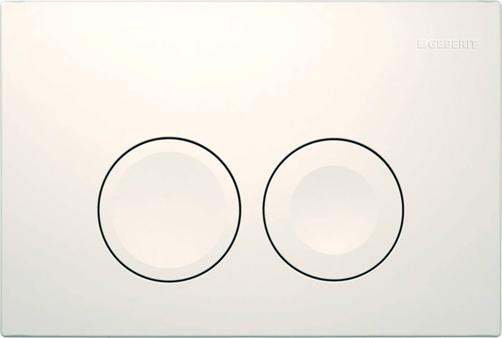 Geberit Betätigungsplatte Delta25, 2-Mengen Kunststoff weiss, round, 1 Stk.