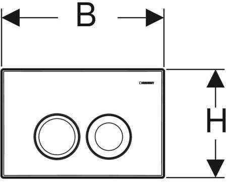 GE BetPl. Delta25, für 2-Mengen-Spülung weiß-alpin