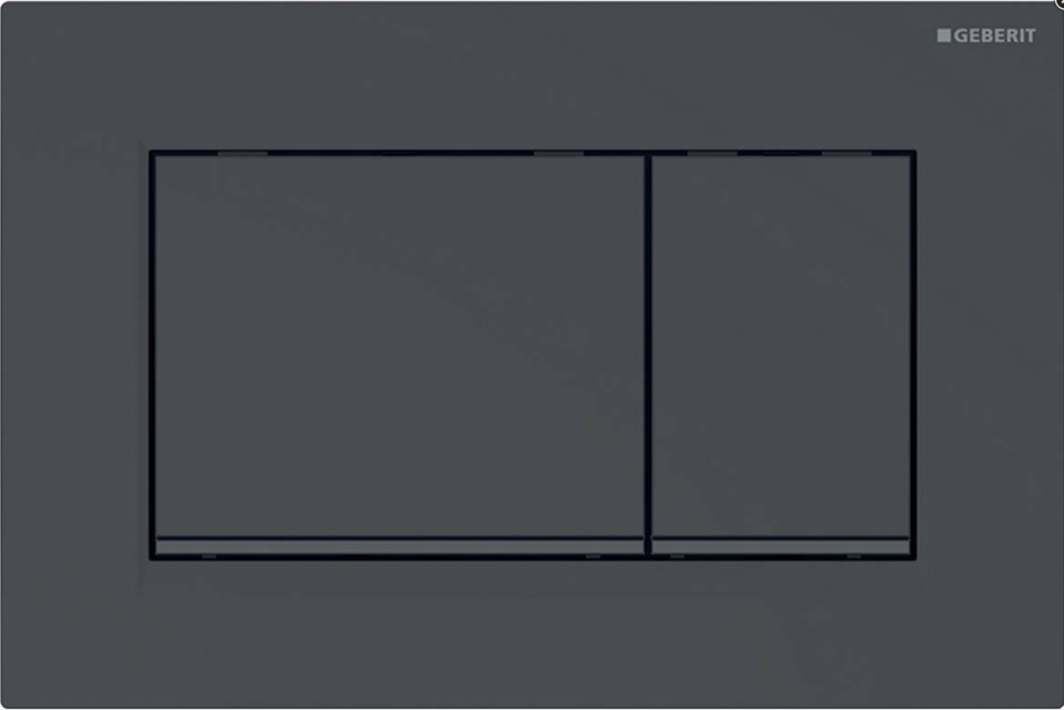 Geberit BetPl. Sigma30, für 2-Mengen-Sp. schwarz, schwarz matt