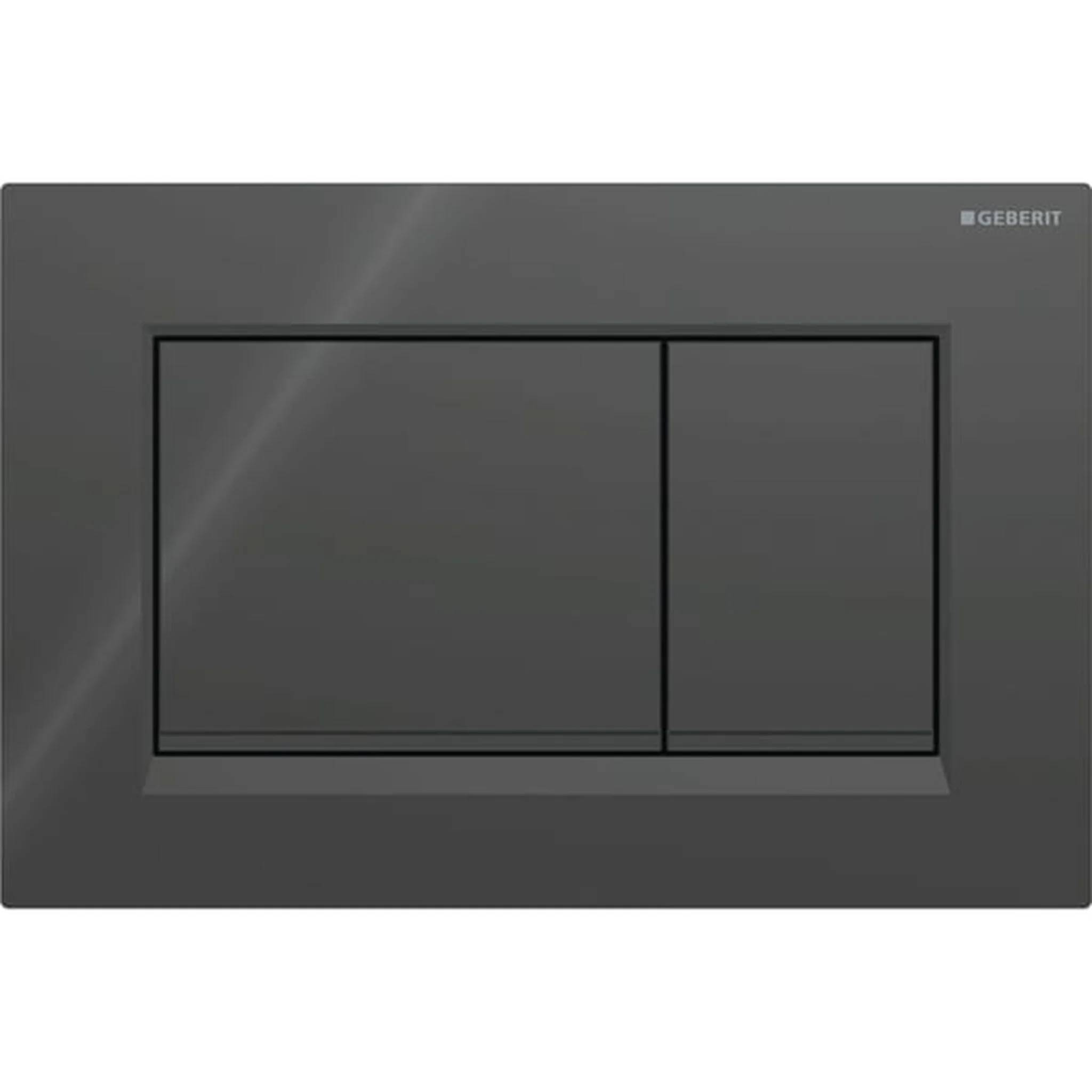 Geberit Betätigungsplatte Sigma20 2-Mengen schwarz/schwarzmatt, square, 1 Stk.