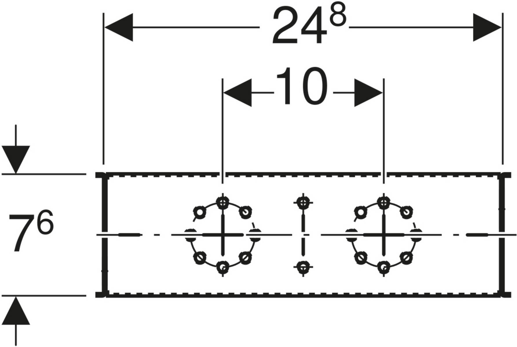 Geberit GIS Traverse für Wandarmatur, 100 mm