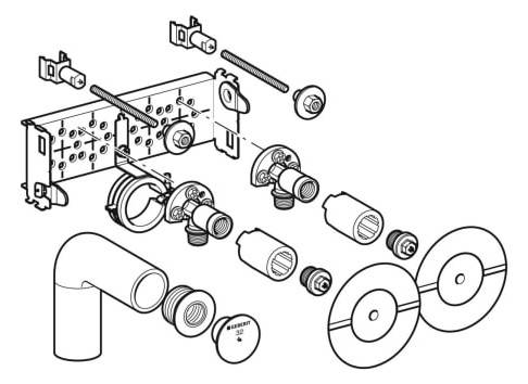 Geberit GIS Set Waschtisch für Standarmatur