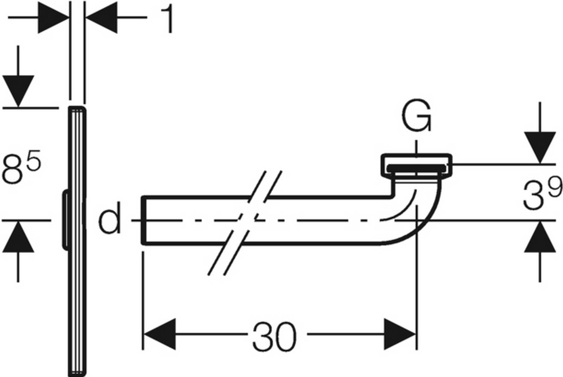 Geberit Fertigbauset für Waschtisch-Element, mit Unterputz-Geruchverschluss, G 11/4", Kunststoff, weiß