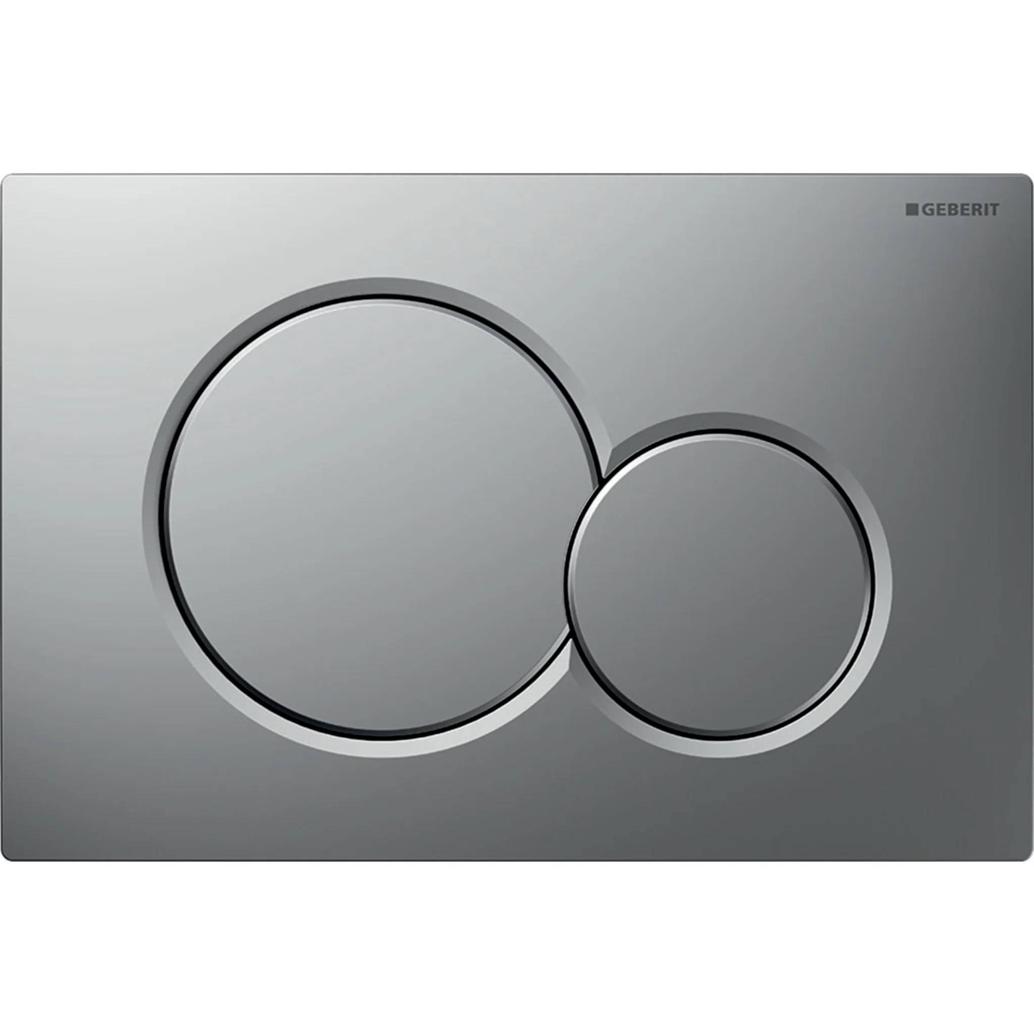 Geberit Betätigungsplatte Sigma01, 2-Mengen mattchrom-lackiert/glanzchrom, round, 1 Stk.