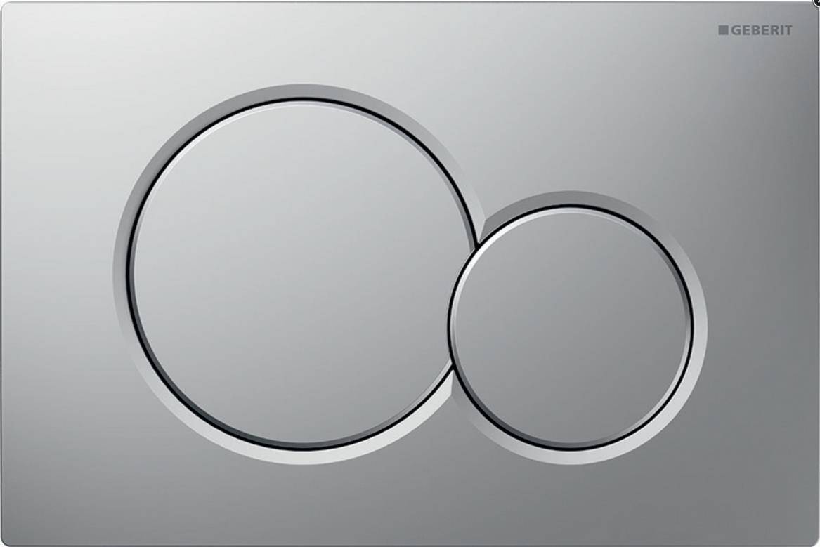 Geberit GE BetPl. Sigma01, für 2-Mengen-Sp. mattchrom-lackiert
