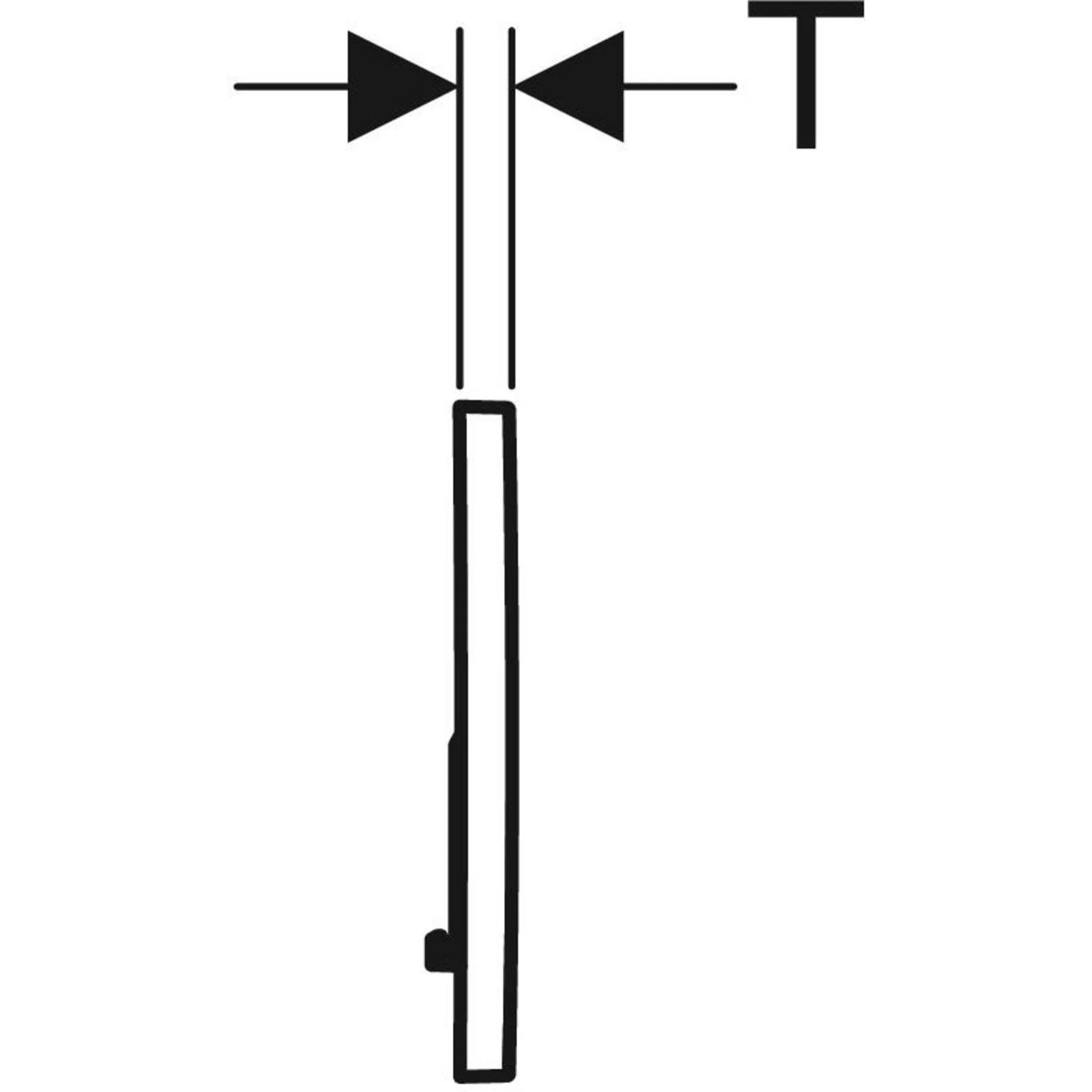 Geberit Betätigungsplatte Sigma01, 2-Mengen mattchrom-lackiert/glanzchrom, round, 1 Stk.